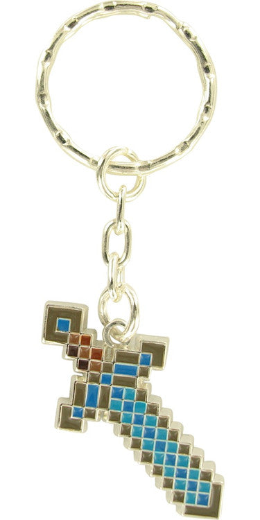 Minecraft Diamond Sword Keychain in Brown