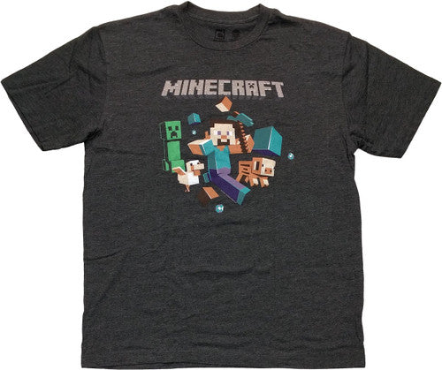 Minecraft Name Run Away Heather T-Shirt