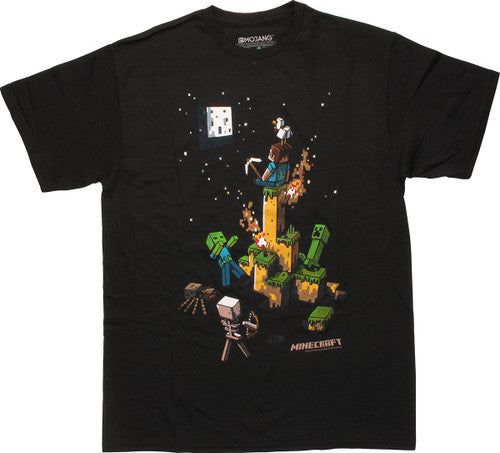 Minecraft Tight Spot Black T-Shirt