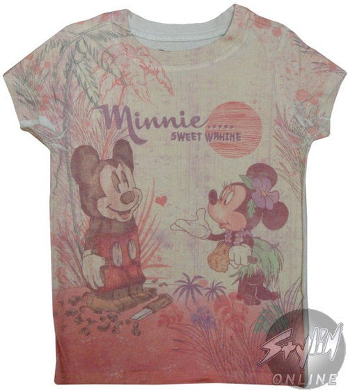 Minnie and Mickey Sweet Wahine Girls T-Shirt