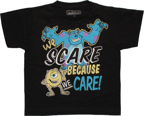 Monsters Inc Scare Care Black Juvenile T-Shirt