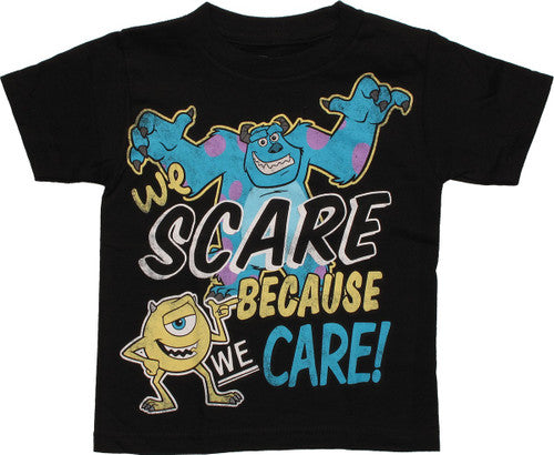 Monsters Inc Scare Care Black Toddler T-Shirt