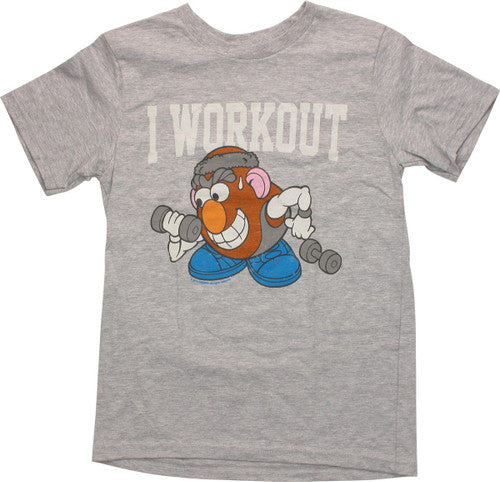 Mr Potato Head Workout Heather Youth T-Shirt