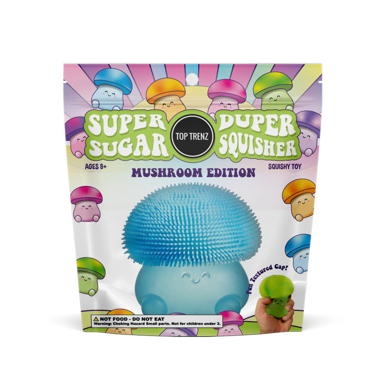 Super Duper Sugar Squisher Toy - Mushroom (random color)