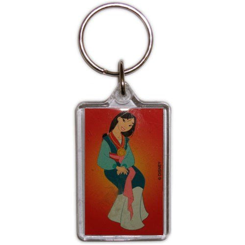 Mulan Pose Keychain in Red