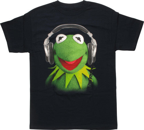 Muppets Kermit Wearing Headphones T-Shirt