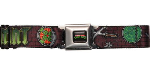 Ninja Turtles Tools and Brick Wall Seatbelt Mesh Belt in Silver