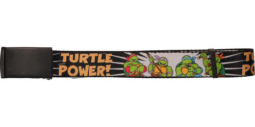 Ninja Turtles Turtle Power Classic Cartoon Turtles Mesh Belt in Orange