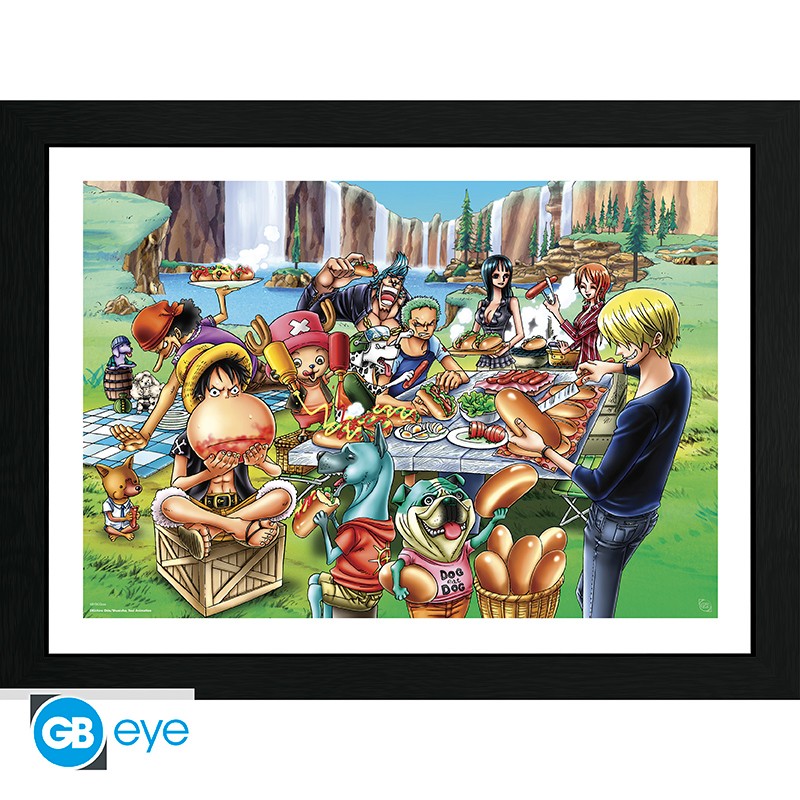 One Piece Hot Dog Party Framed Print