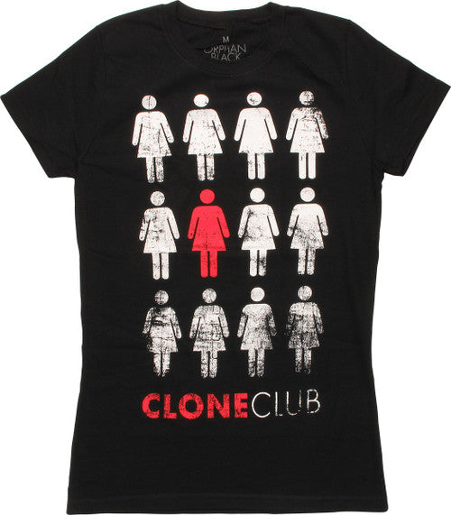 Orphan Black Clone Club Distressed Juniors T-Shirt