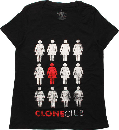 Orphan Black Clone Club Distressed Ladies T-Shirt