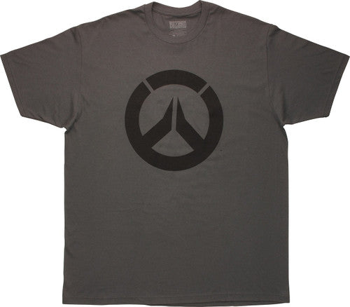 Overwatch Black Logo Icon Gray T-Shirt