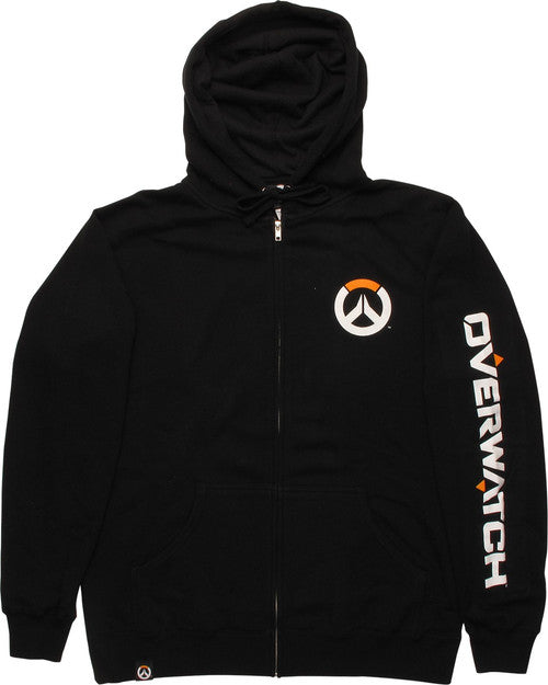 Overwatch Logo Name up Arm Zip Hoodie