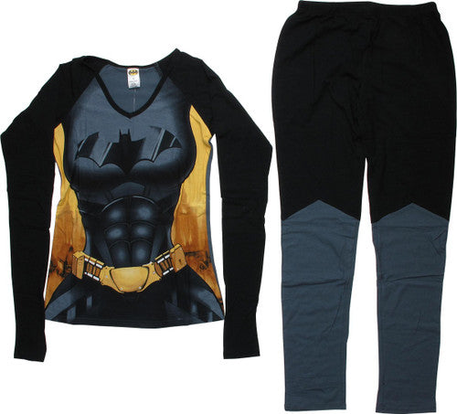 Batgirl Costume Long Sleeve Junior Pajama Set