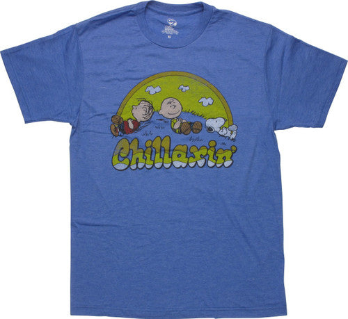 Peanuts Group Chillaxin Outside T-Shirt Sheer