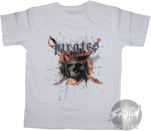Pirates of the Caribbean Spatter Youth T-Shirt