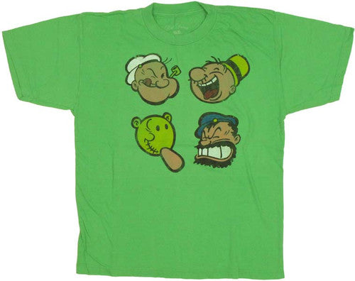 Popeye Faces Youth T-Shirt