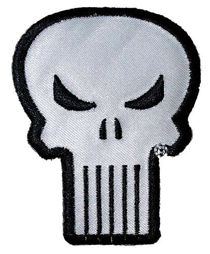 Punisher Logo Patch in White