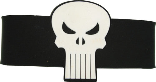Punisher Rubber Wristband in White