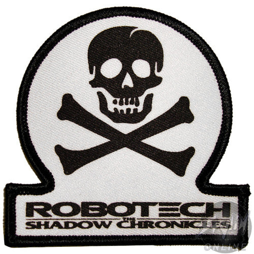 Robotech Crossbones Patch in White
