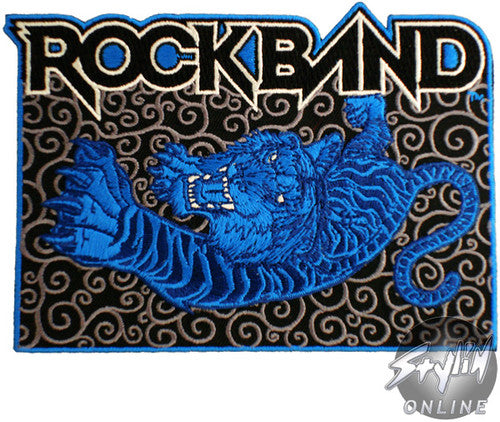 Rock Band Tiger Patch in Blue