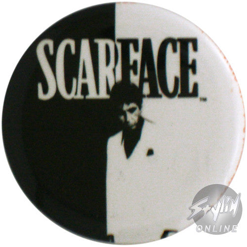 Scarface Cover Button in White