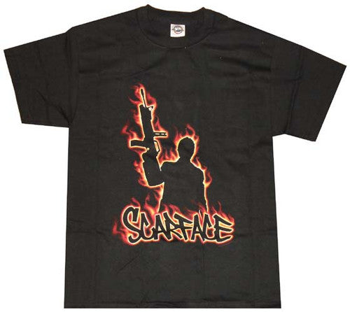 Scarface Flame Gun T-Shirt