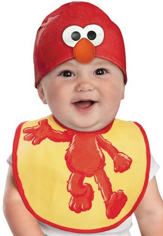 Sesame Street Elmo Bib Hat Infant Costume in Red
