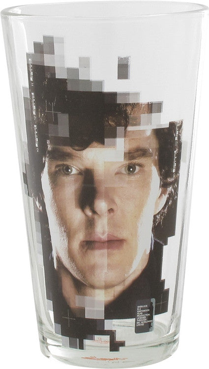 Sherlock Not a Psychopath Pixel Pint Glass