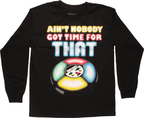 Simon Says Ain't Nobody Have Time Long Sleeve Youth T-Shirt