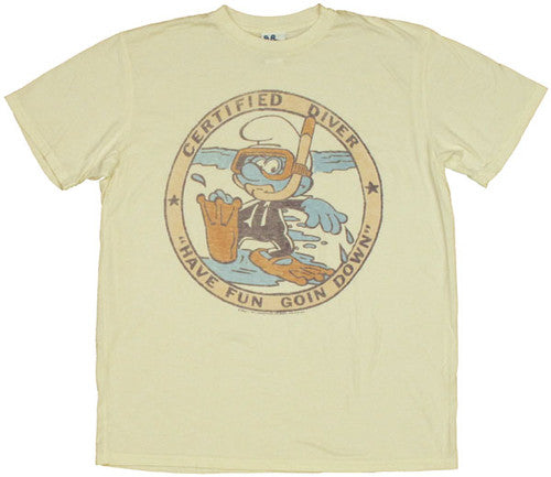 Smurfs Certified Diver T-Shirt Sheer