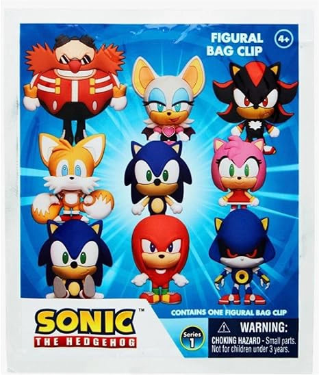 Sonic The Hedgehog Figural Bag Clip (1 random)