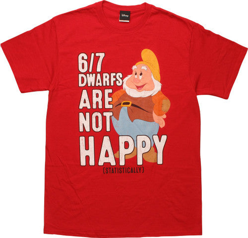 Snow White 6 of 7 Dwarfs are Not Happy T-Shirt