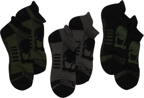 Call of Duty Athletic Ankle 3 Pair Socks Set in Black