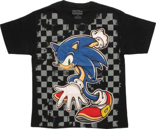 Sonic the Hedgehog Checker Board Youth T-Shirt