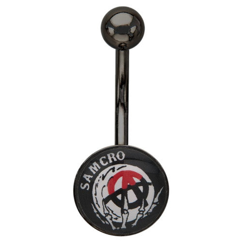Sons of Anarchy Crystal Ball Belly Ring in Red