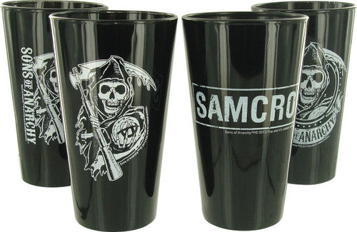 Sons of Anarchy Mixed Black Pint Glass Set