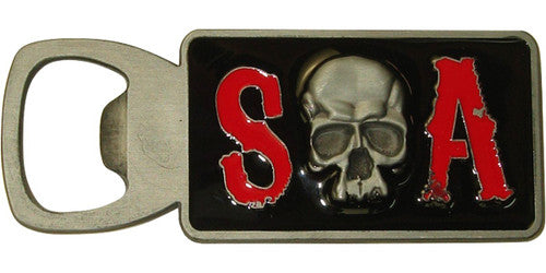 Sons of Anarchy SOA Skull Magnetic Bottle Opener in White