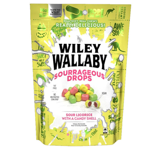 Wiley Wallaby Sourageous Licorice Drops