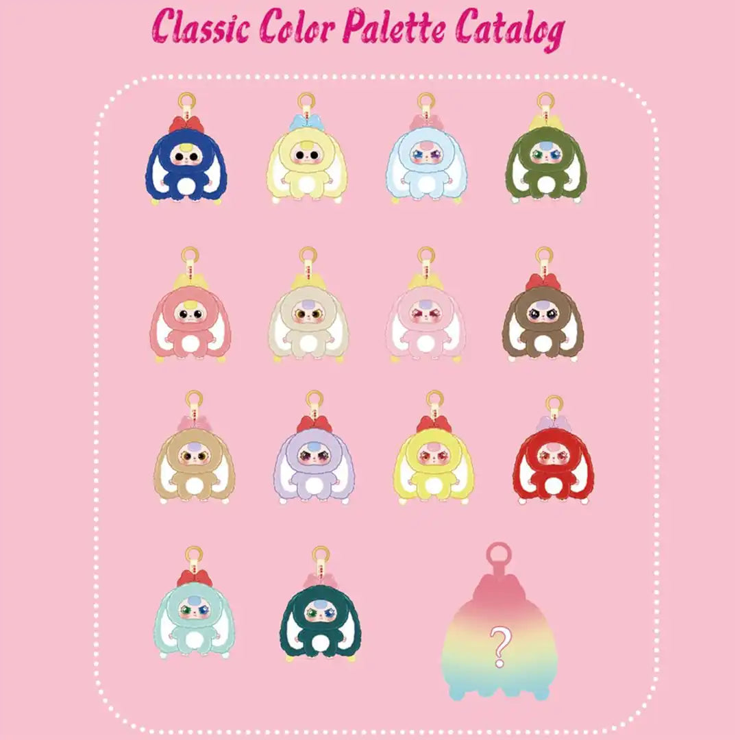 Baby Three Rabbit Macaron Cute Bunny V2 Plush Blind Box (1 random)