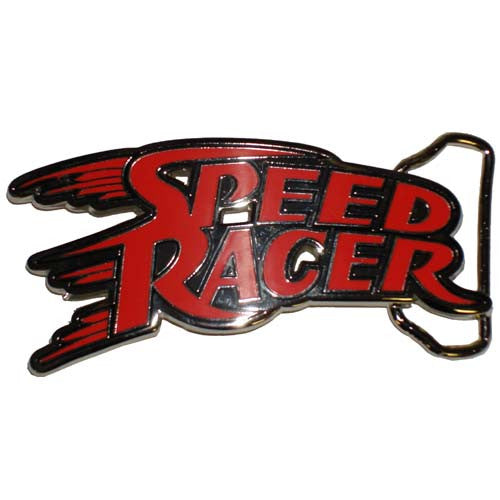 Speed Racer Name Belt Buckle in Red