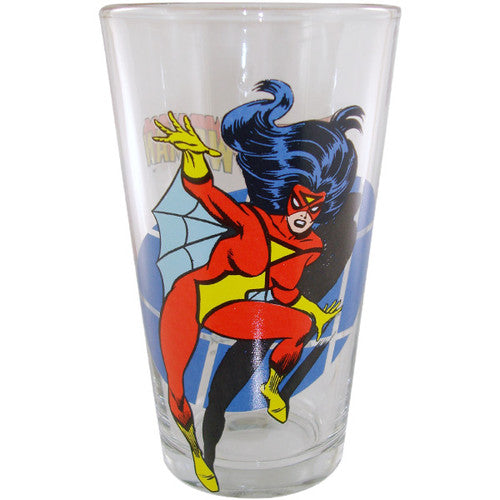 Spider Woman Glass in Red Spiderman