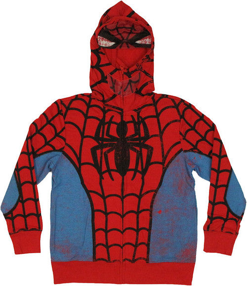 Spiderman Mesh Mask Youth Hoodie