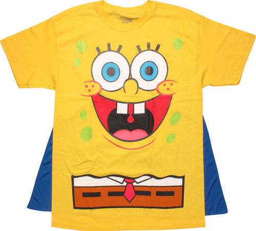 Spongebob Squarepants Costume Belt Caped T-Shirt