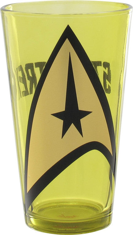 Star Trek Name and Starfleet Logo Pint Glass