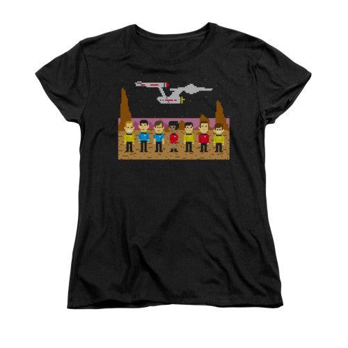 Star Trek TOS Pixel Crew Ladies T-Shirt