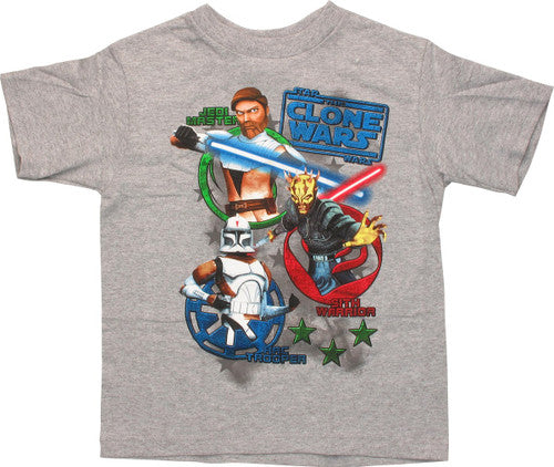 Star Wars Clone Wars Characters Juvenile T-Shirt