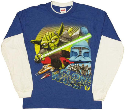 Star Wars Clone Yoda Long Sleeve Youth T-Shirt