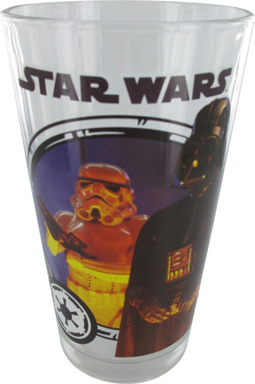 Star Wars Darth Vader and Stormtrooper Pint Glass in Black