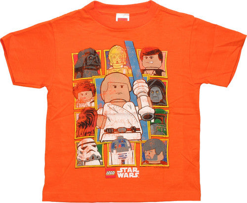 Star Wars Lego Characters Squares Juvenile T-Shirt